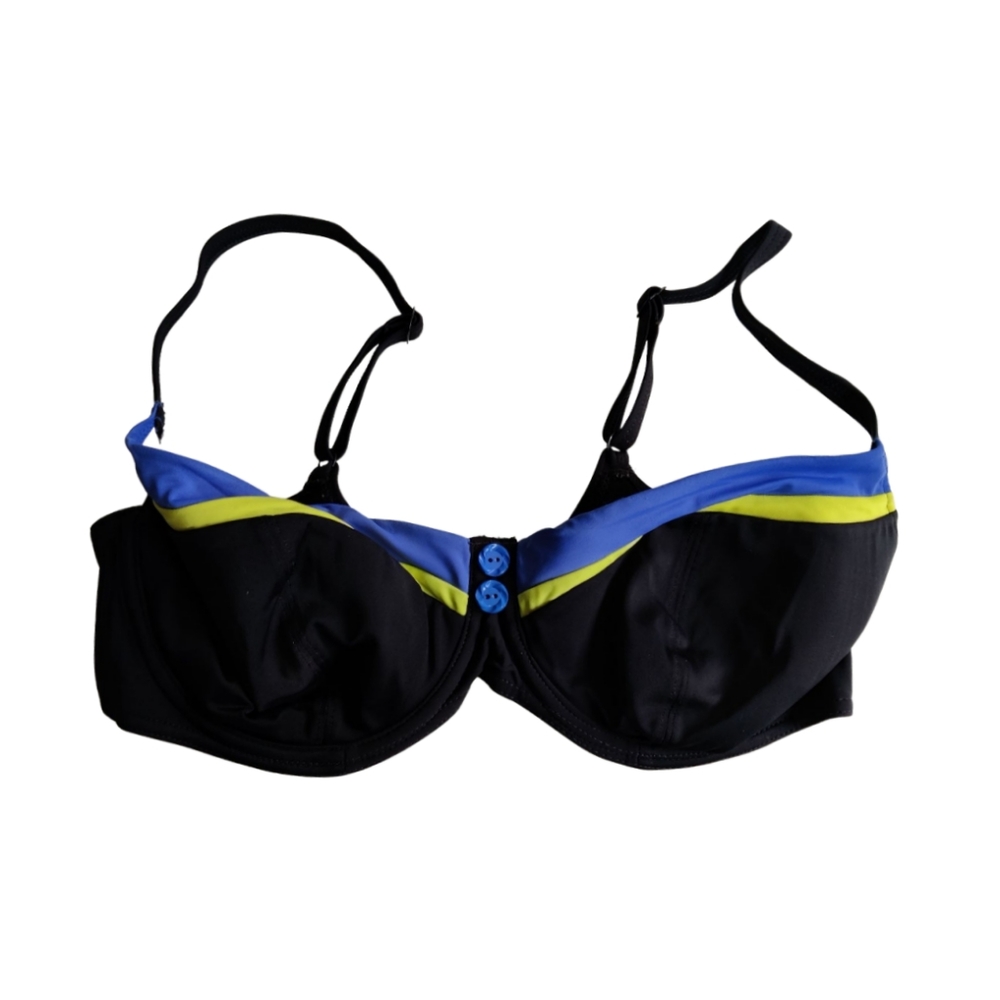Freya Black Retro Style Swim Top